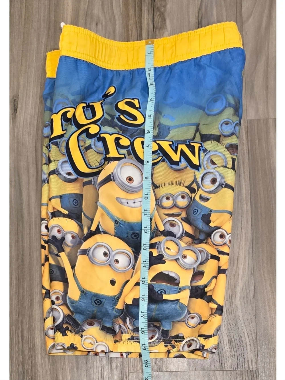 Despicable Me Minions Swim Trunks Boys Large Yellow Graphic Swim Shorts